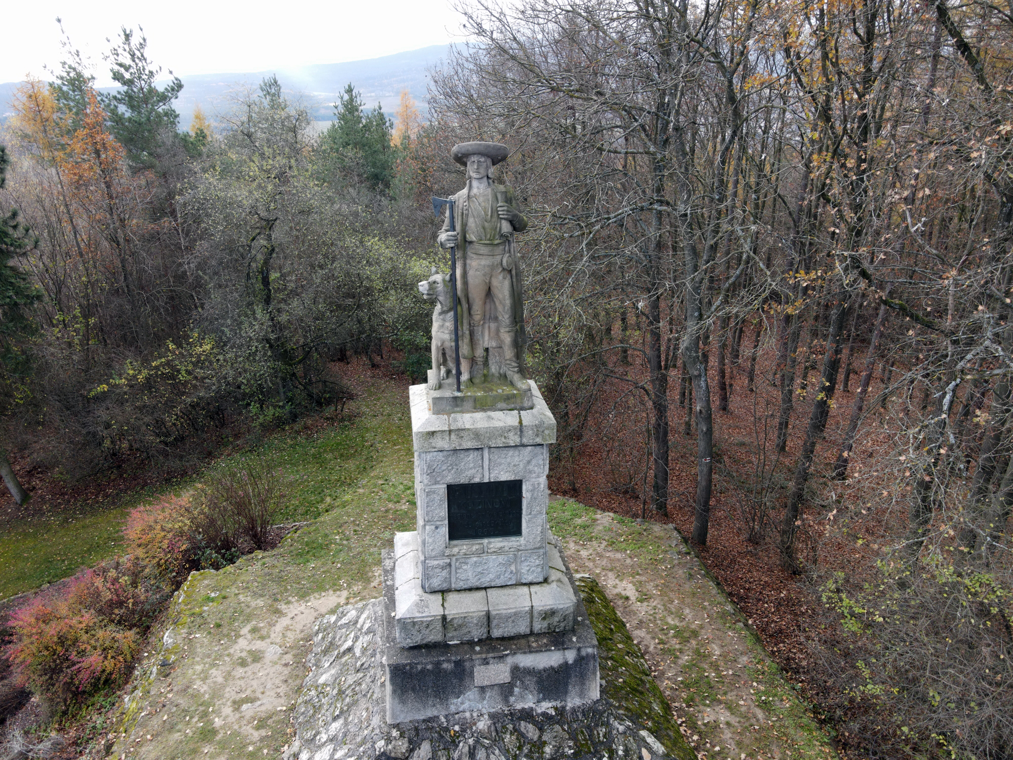 Pomník Jana Sladkého Koziny na vrchu Hrádek